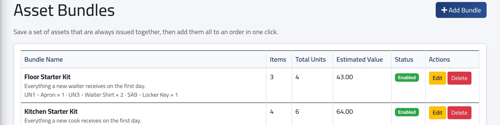 See the bundles — Asset bundles