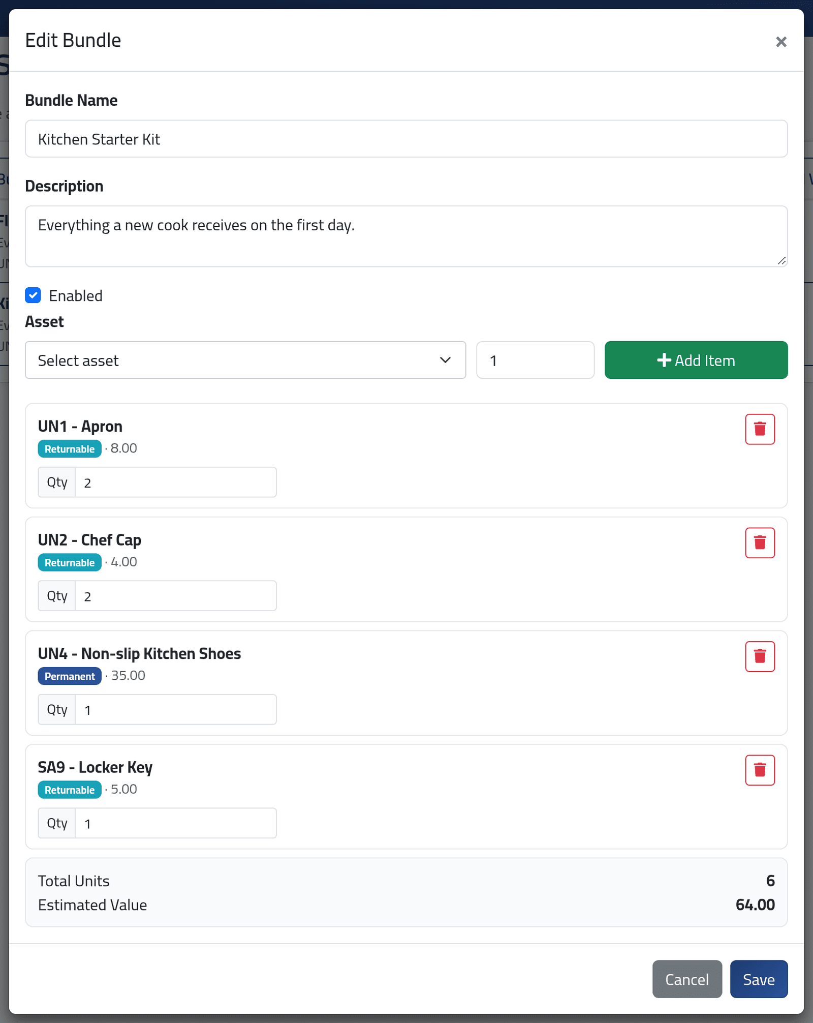 Add or edit one — Asset bundles