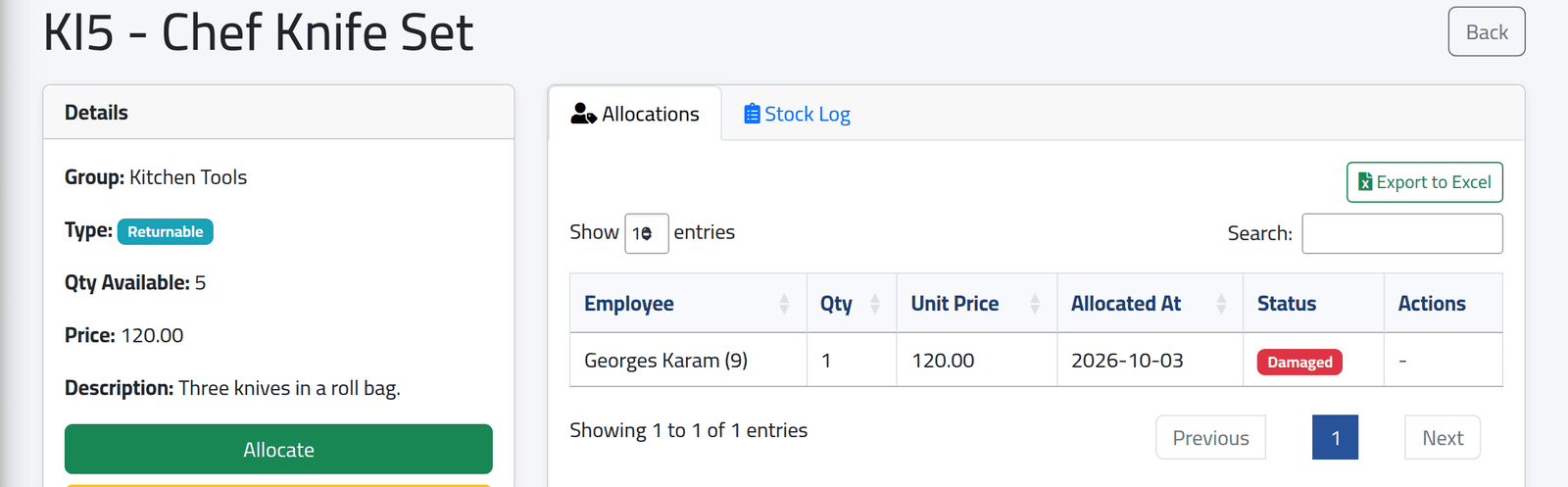 Afterwards — Taking an asset back