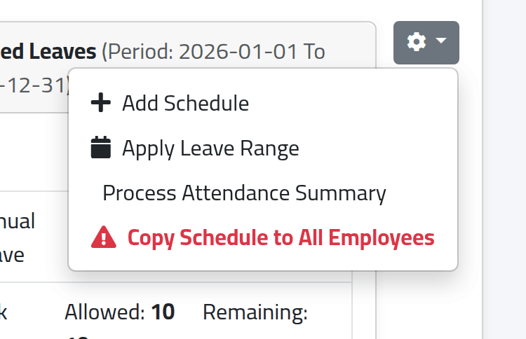 Add a first schedule — Giving someone a schedule