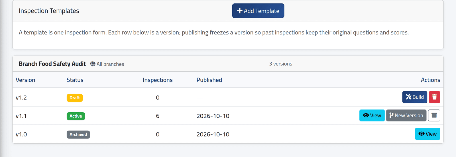 Find the form — Building an inspection form