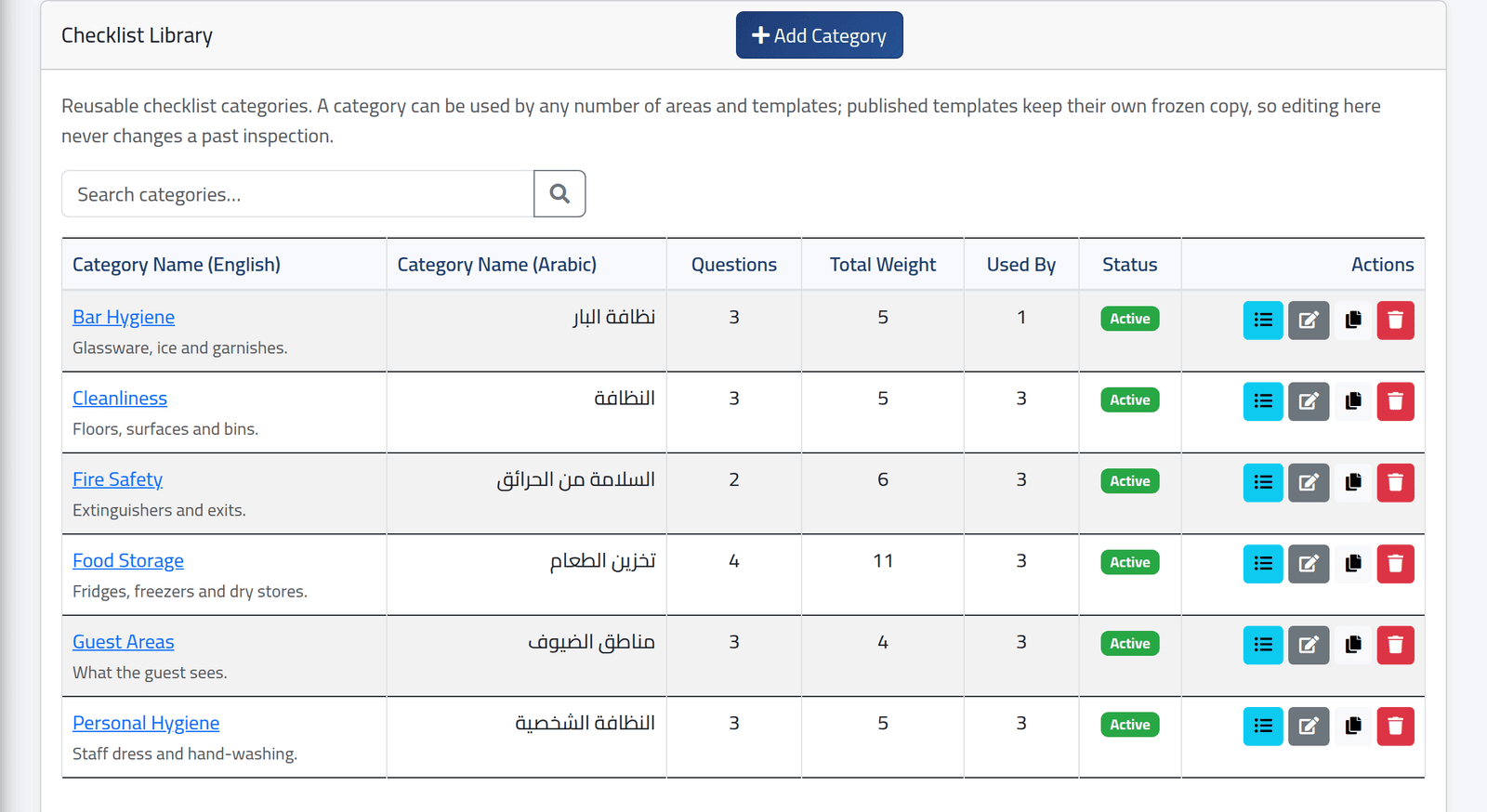 Open the library — The checklist library