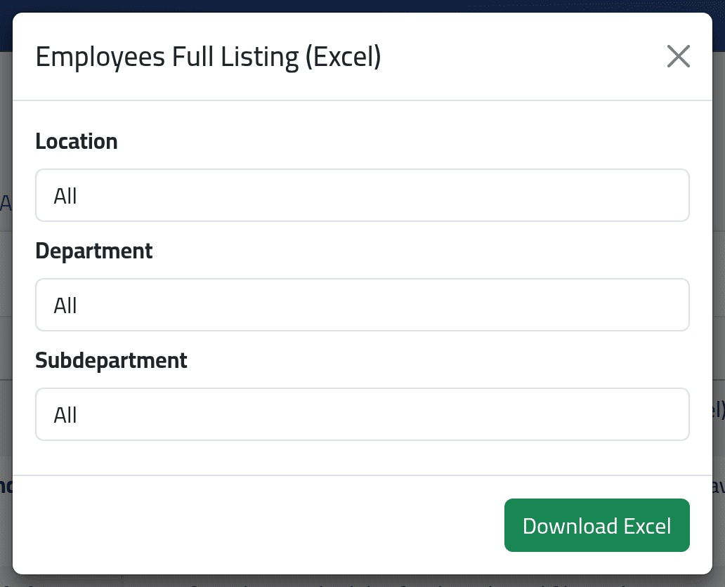 Every employee, in Excel — Employee and structure lists