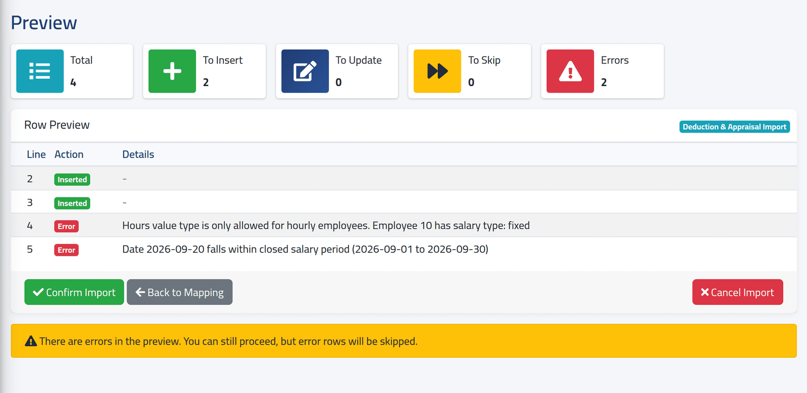 Read the preview — Importing data from a file