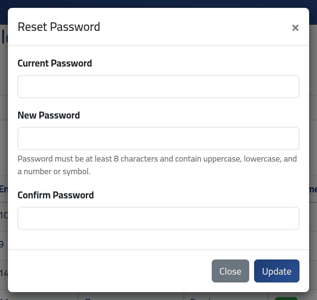 Change your password — Finding your way around