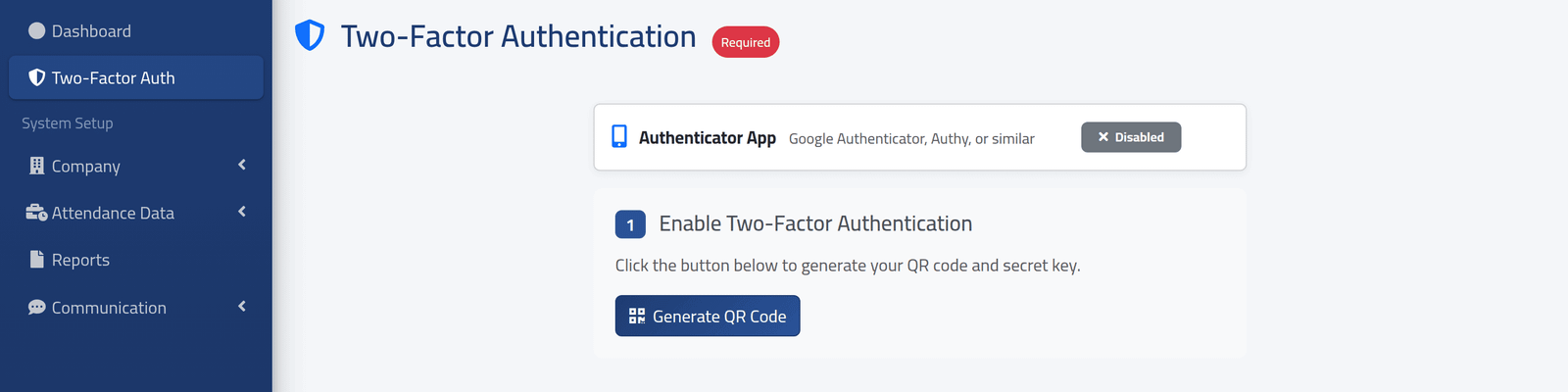 If two-factor is required, set it up now — Signing in for the first time