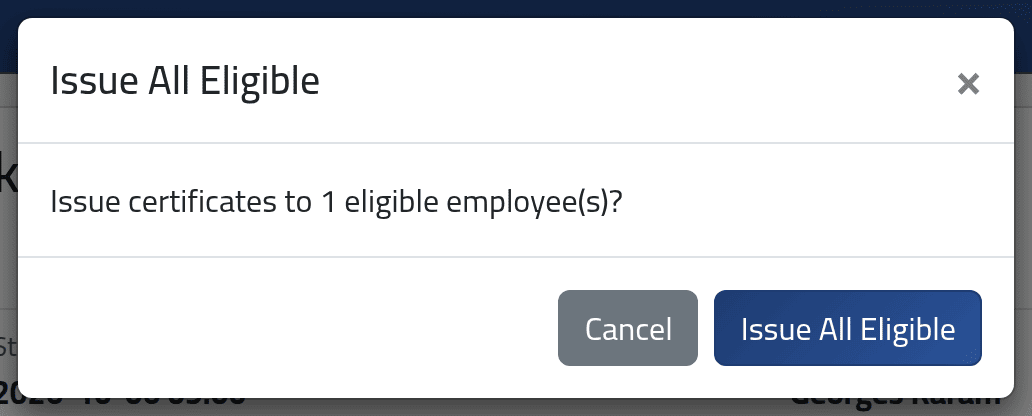 Issue them — Training certificates
