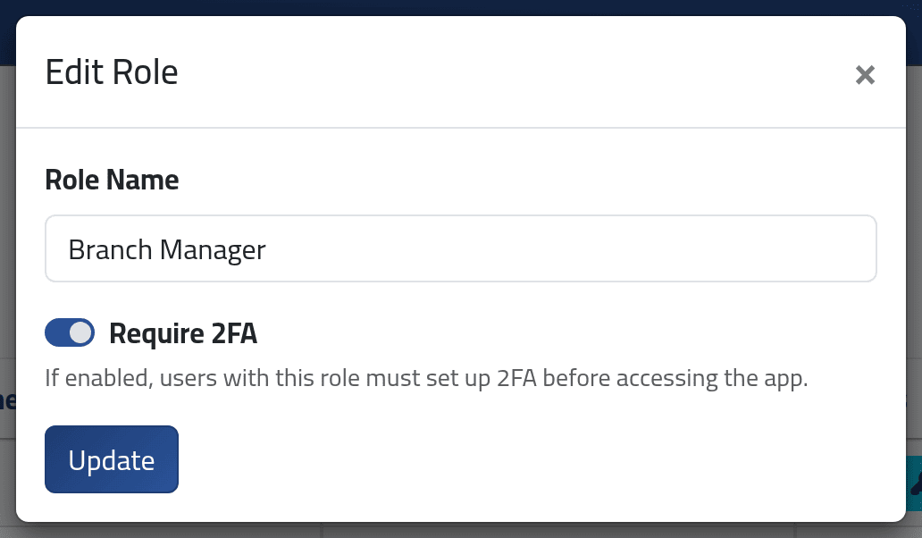 Require it for a role — Requiring two-factor sign-in